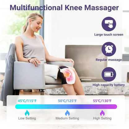 Electric Infrared Heating Knee Massager Air Pressure Vibration Physiotherapy Instrument Knee Massage Rehabilitation Pain Relief